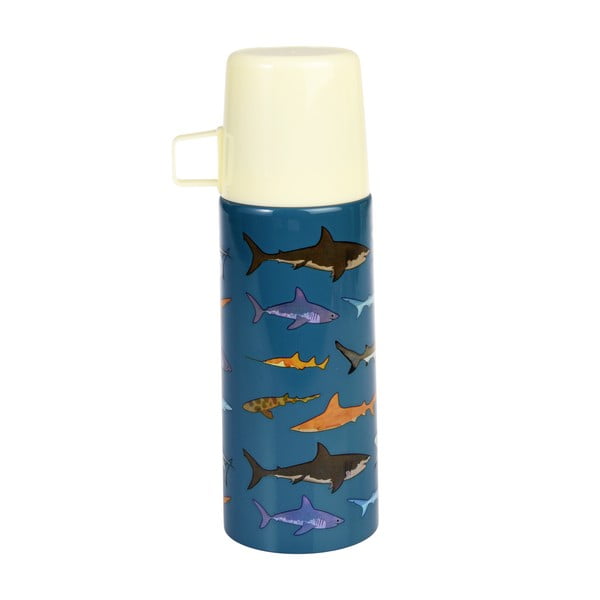 Modrá dětská termoska 350 ml Sharks – Rex London-image-2