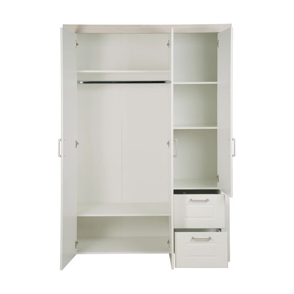 Bílá dětská šatní skříň 139x199 cm Felicia – Roba-image-3