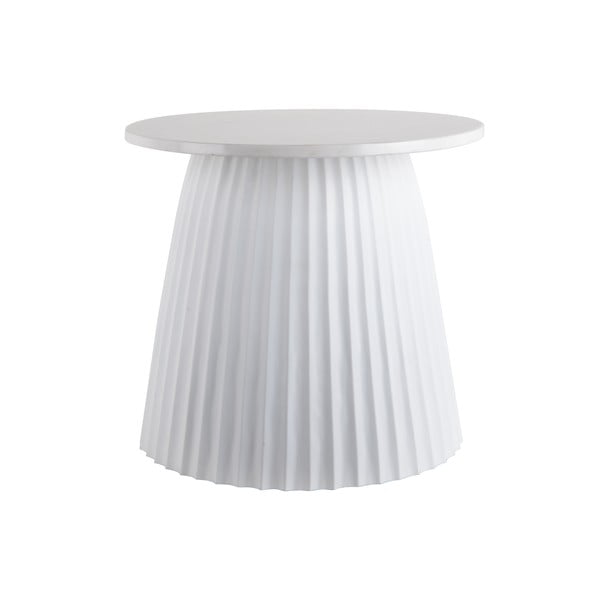 Bílý mramorový kulatý konferenční stolek ø 45 cm Luscious – Leitmotiv