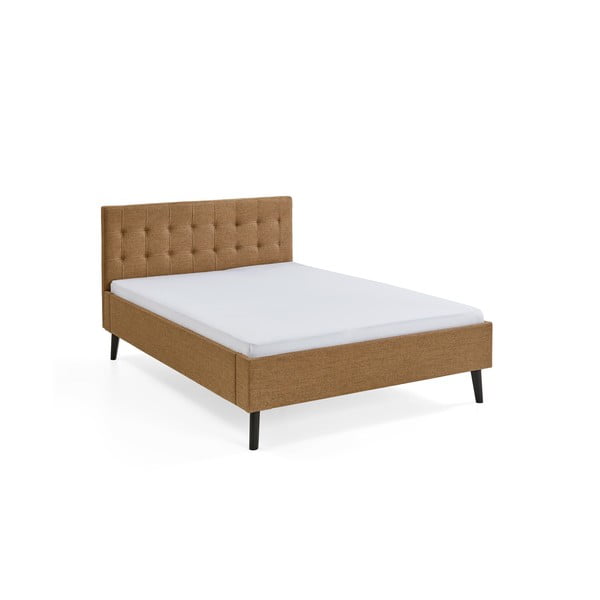 Hnědá čalouněná dvoulůžková postel 140x200 cm Empire – Meise Möbel