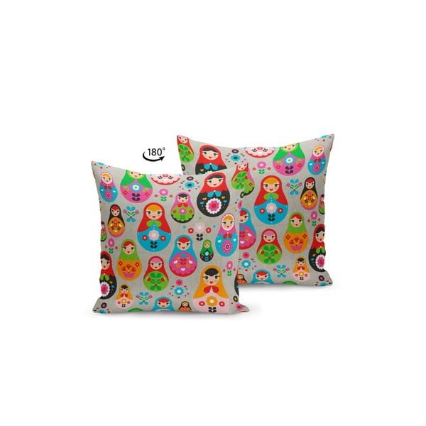 Polštář s výplní Kate Louise Matryoshka, 43 x 43 cm-image-1