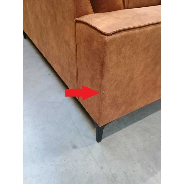 Koňakově hnědá rohová pohovka z imitace kůže (levý roh/do "U") Copenhagen - II. jakost – Scandic-image-4