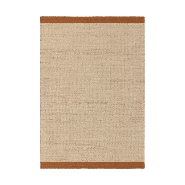 Krémový/v terakotové barvě ručně tkaný vlněný koberec 120x170 cm Lima Rust – Asiatic Carpets