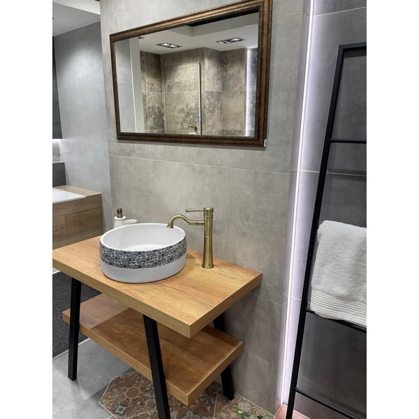 Bílé keramické kulaté umyvadlo ø 41 cm Priori – Sapho-image-2