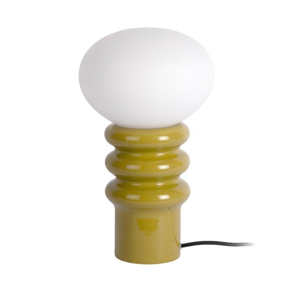 Khaki keramická stolní lampa (výška 33,5 cm) Catania Aro – Leitmotiv