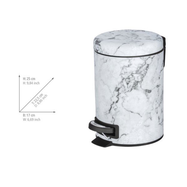 Pedálový odpadkový koš Wenko Onyx, 3 l-image-3