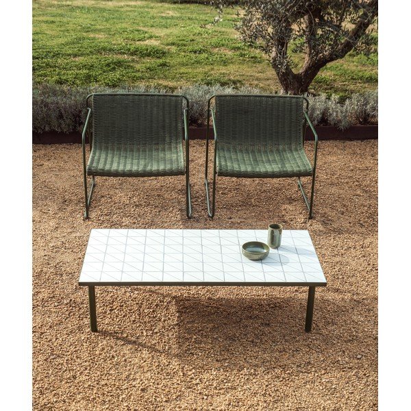 Zahradní konferenční stolek s keramickou deskou 61x122 cm Maurina – Kave Home-image-1