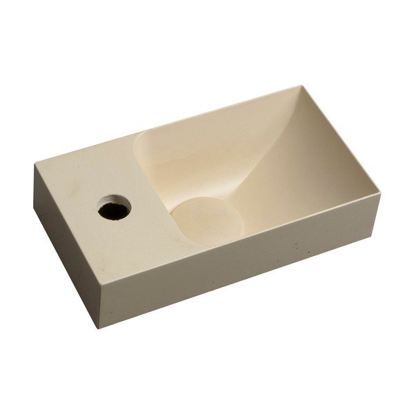 Krémové betonové umývátko 31x17 cm Piccolino – Sapho