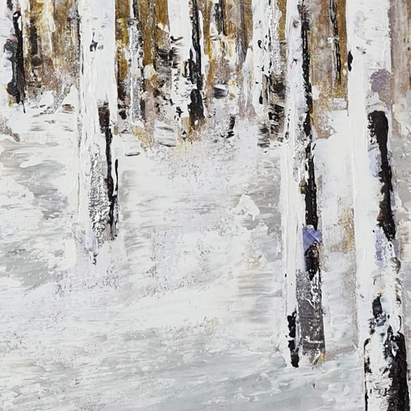 Ručně malovaný obraz 70x70 cm Birch Wood – Wallity-image-2