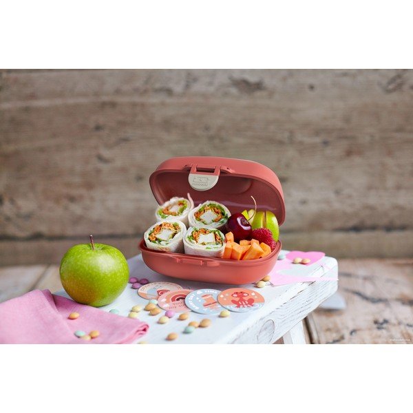 Oranžový dětský svačinový box Monbento Gram Umbrella-image-3