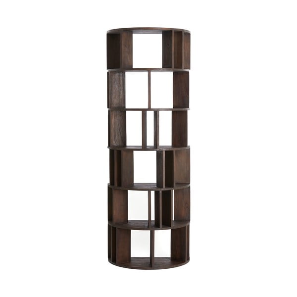 Hnědá knihovna z masivu mindi 76x210x38 cm Louisa – Light & Living