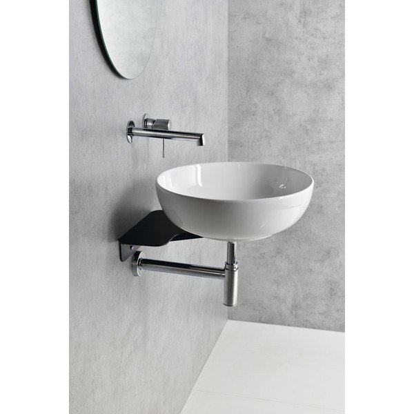 Černý ocelový závěsný podstavec pod umyvadlo 30x7 cm Tetris – Sapho-image-2