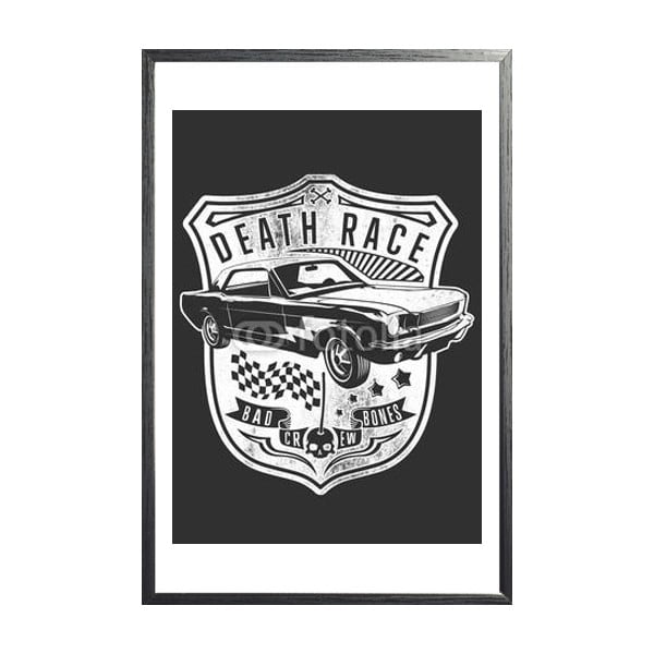 Zarámovaný plakát Car of Death, černý rám