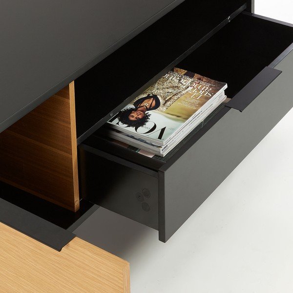 Černo-hnědý TV stolek Kave Home SAVOI, 120 x 50 cm-image-3