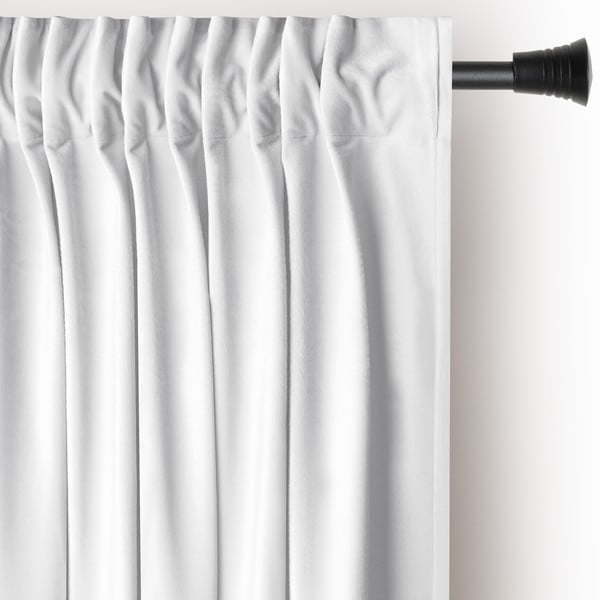 Bílý sametový dimout závěs 140x245 cm Pleat – Restilo