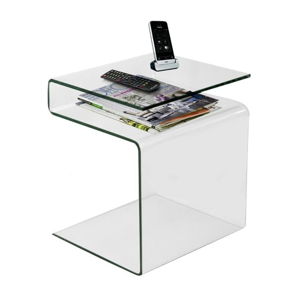 Variabilní skleněný odkládací stolek se stojanem na časopisy Evergreen House-image-2