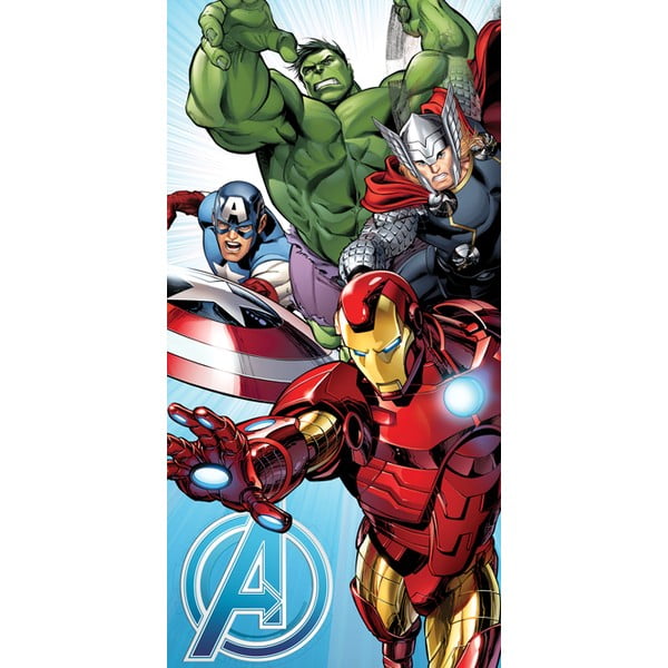 Bavlněná dětská osuška 70x140 cm Avengers "Light Blue" – Jerry Fabrics