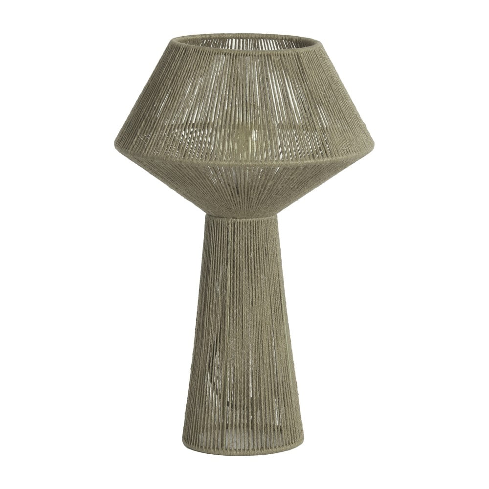 Světle zelená stolní lampa se stínidlem z juty (výška 47 cm) Fugia – Light & Living