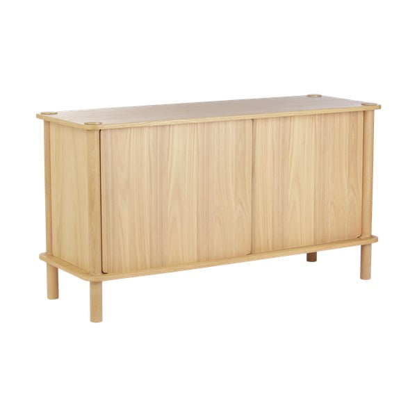 Komoda z dubového dřeva s posuvnými dveřmi v přírodní barvě 135x73,5x48 cm Italic – UMAGE-image-1