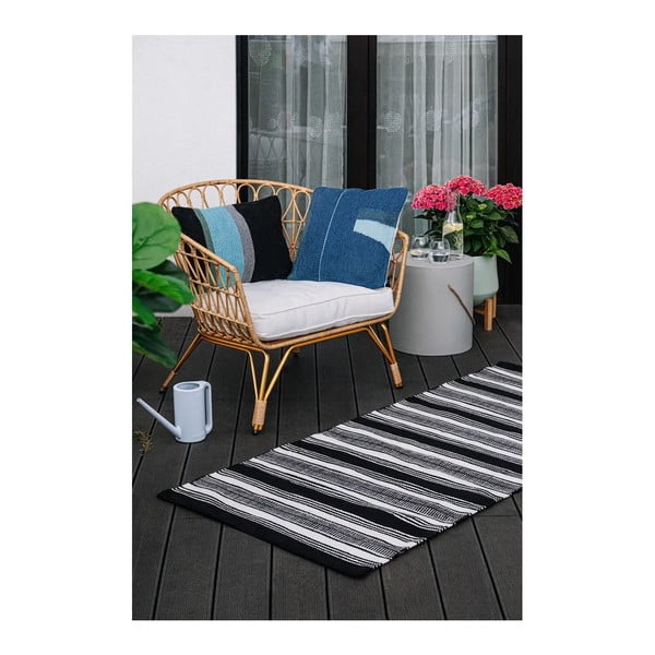 Černo-bílý oboustranný venkovní koberec z recyklovaného plastu Green Decore Zambezi, 160 x 230 cm-image-2