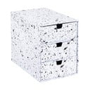 Černo-bílý zásuvkový box se 3 šuplíky Bigso Box of Sweden Ingrid