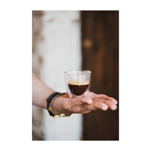 Skleněné hrnky v sadě 2 ks na espresso/dvoustěnné 80 ml Amo – Vialli Design-image-2