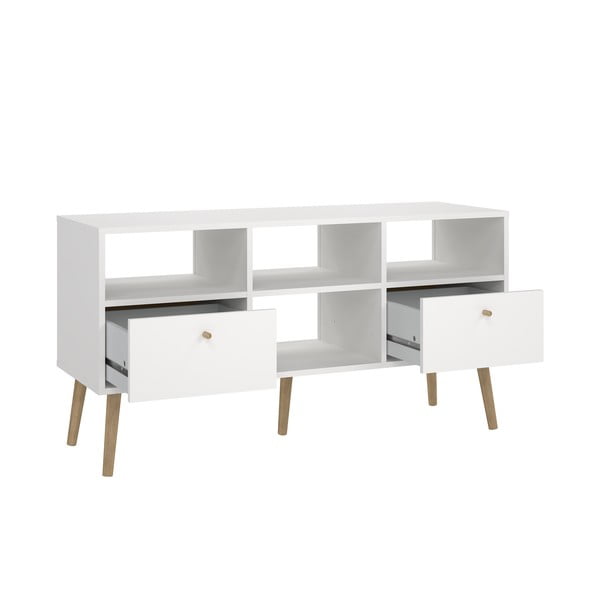 Bílý TV stolek 117x61 cm Bodo – Tvilum-image-4