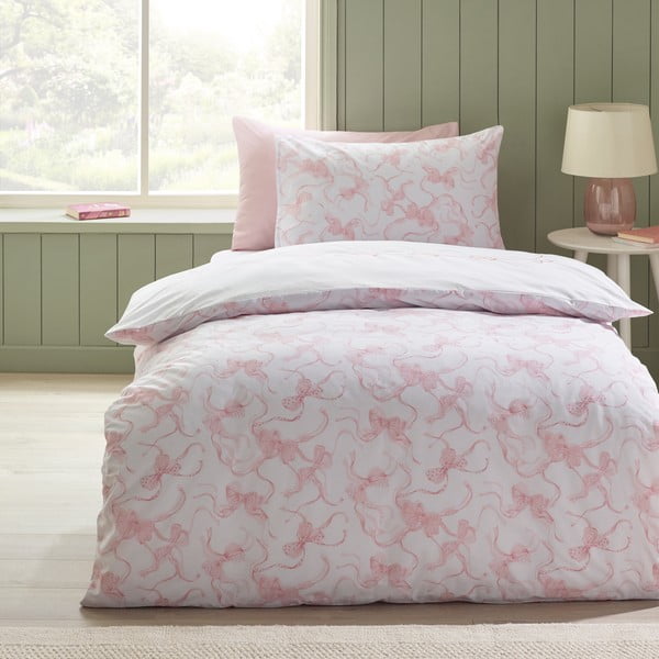 Bílé povlečení na jednolůžko 135x200 cm Bow Embroidery – Catherine Lansfield-image-2