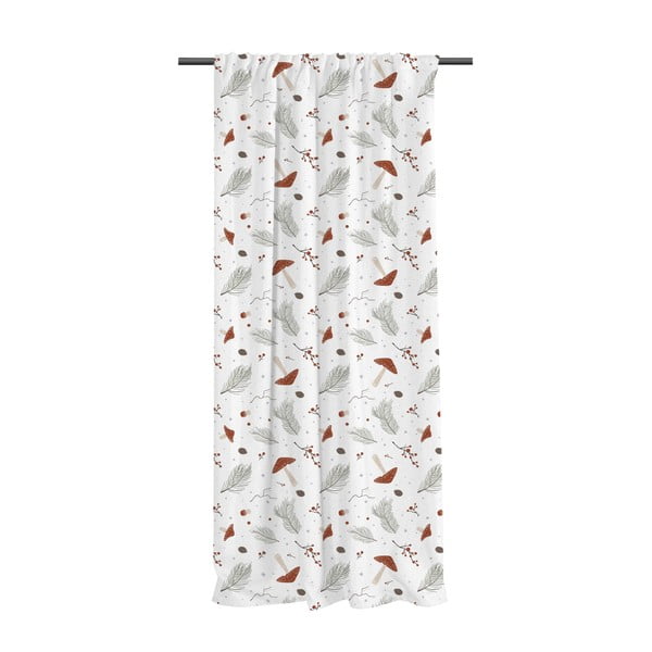Bílý závěs z bavlněného saténu 110x250 cm Toadstools – Butter Kings