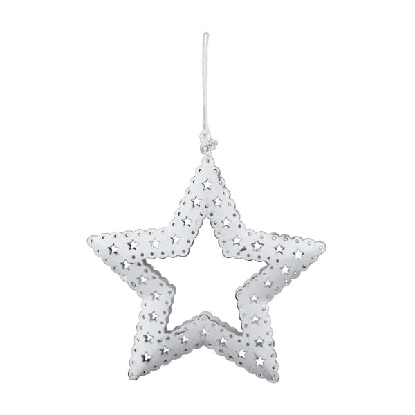 Velká závěsná vánoční dekorace ve tvaru vyřezávané hvězdy Ego dekor