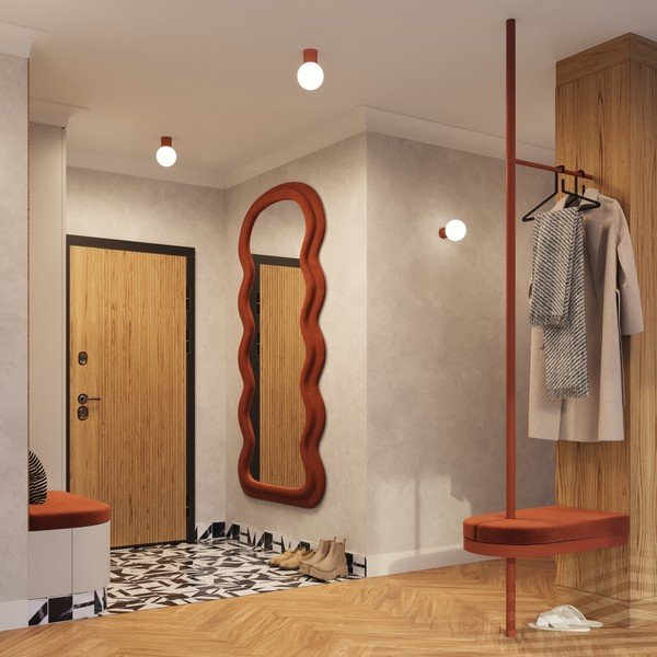 Oranžové nástěnné svítidlo ø 12 cm Orbital – Sollux-image-3