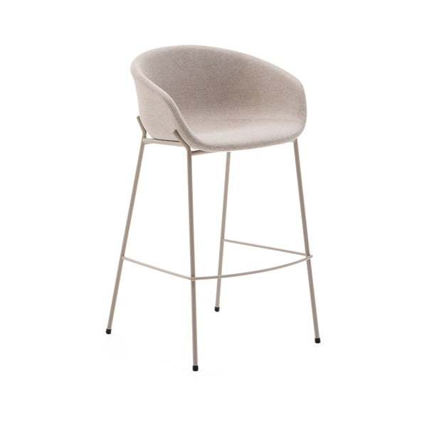Béžová barová židle (výška sedáku 75 cm) Yvette – Kave Home