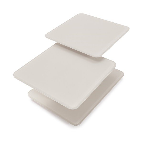 Krémový skleněný konferenční stolek 54x115 cm Elvi – Marckeric-image-3