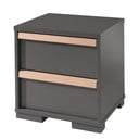 Tmavě šedý dětský noční stolek London – Vipack