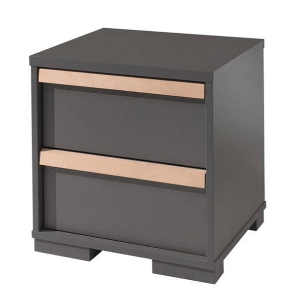 Tmavě šedý dětský noční stolek London – Vipack