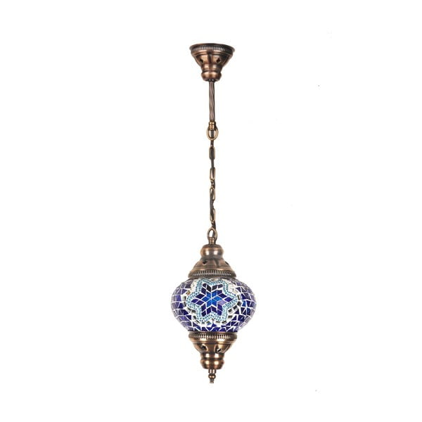 Skleněná ručně vyrobená závěsná lampa Fudžarja, ⌀ 13 cm