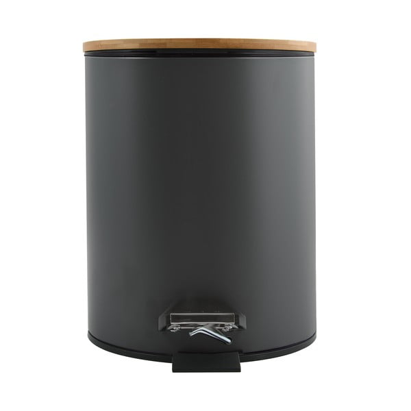 Tmavě šedý nášlapný ocelový odpadkový koš 5 l   Adonis – Spirella-image-3