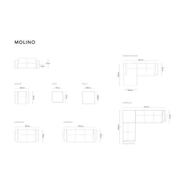 Růžový taburet z textilie bouclé Molino – Micadoni Home-image-3