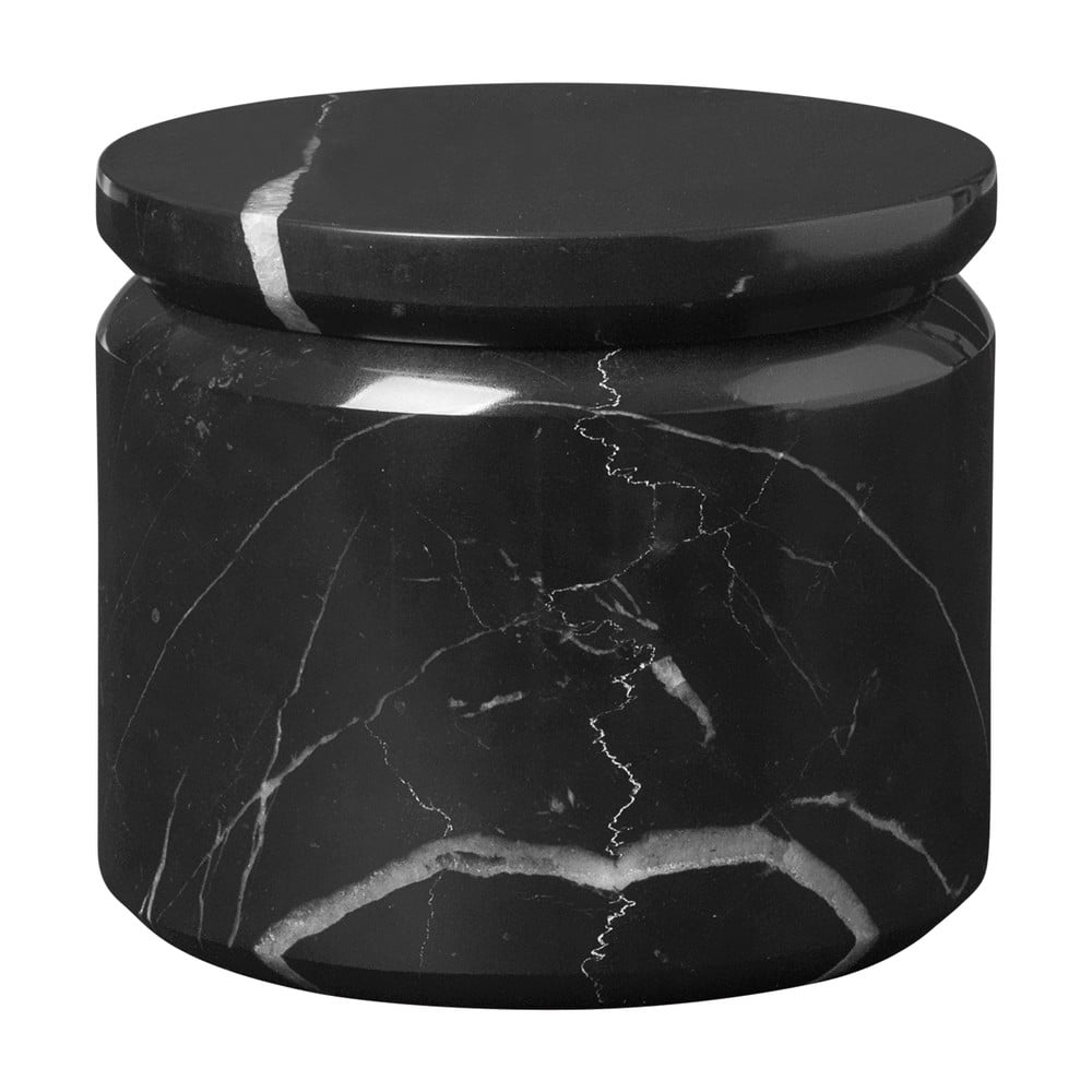 Černá mramorová úložná dóza Blomus Marble, ø 9 cm