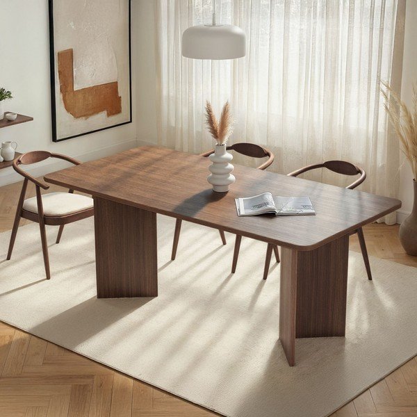 Jídelní stůl v dekoru ořechu 90x180 cm Linza – Kalune Design-image-1