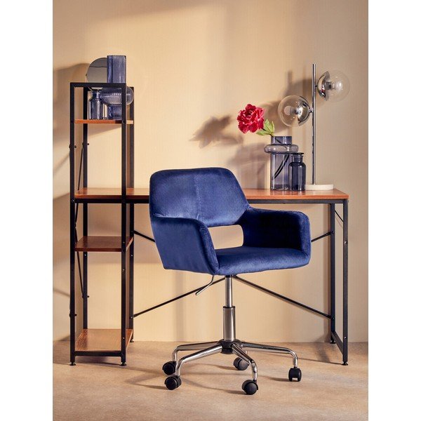 Modrá čalouněná kancelářská židle Brent – Premier Housewares-image-1