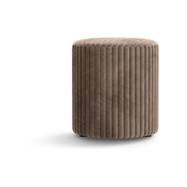 Hnědý manšestrový taburet Dia – Micadoni -image-1
