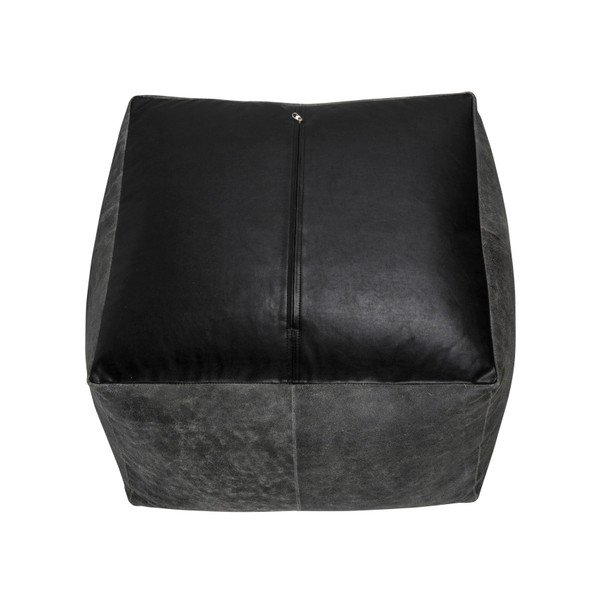 Šedý kožený puf Canett Aya-image-2
