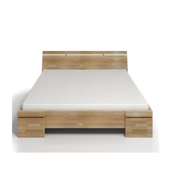 Dvoulůžková postel z bukového dřeva s úložným prostorem SKANDICA Sparta Maxi, 140 x 200 cm