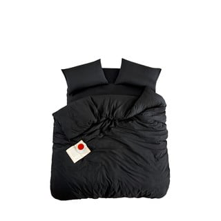 Černé povlečení na jednolůžko/prodloužené s prostěradlem/3dílné 160x220 cm Classic – Mila Home