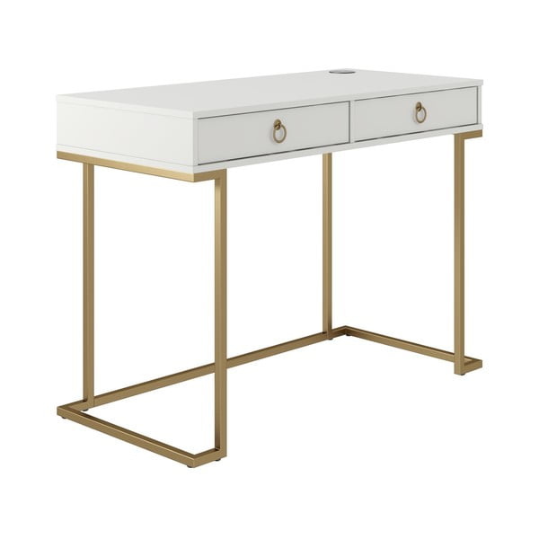 Bílý pracovní stůl CosmoLiving by Cosmopolitan Camila-image-1