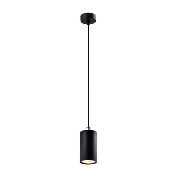 Černé závěsné svítidlo s kovovým stínidlem ø 7 cm Tubo – Candellux Lighting