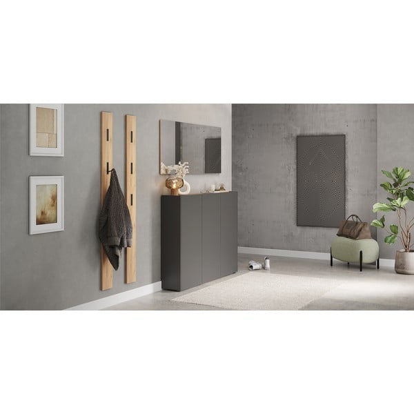 Antracitová skříňka v dekoru dubu 138x105x25 cm Libbiano – Germania-image-1