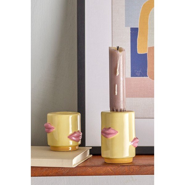 Kameninové svícny v sadě 2 ks Sassy – Bloomingville-image-1