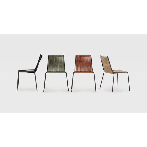 Zelené kovové stohovatelné jídelní židle v sadě 2 ks Emily – Marckeric-image-1